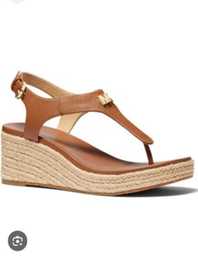 MICHAEL KORS THING WEDGE ESPADRILLE SANDALS NEW IN BOX